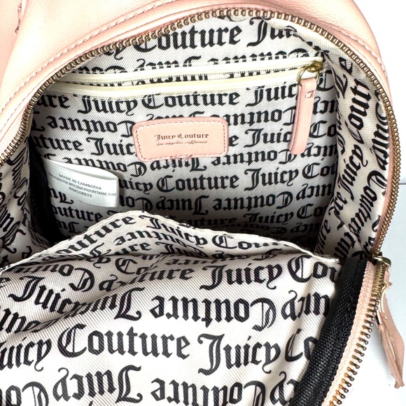 Juicy Couture Apricot Faux Sherpa MIni Backpack - Picture 6 of 7